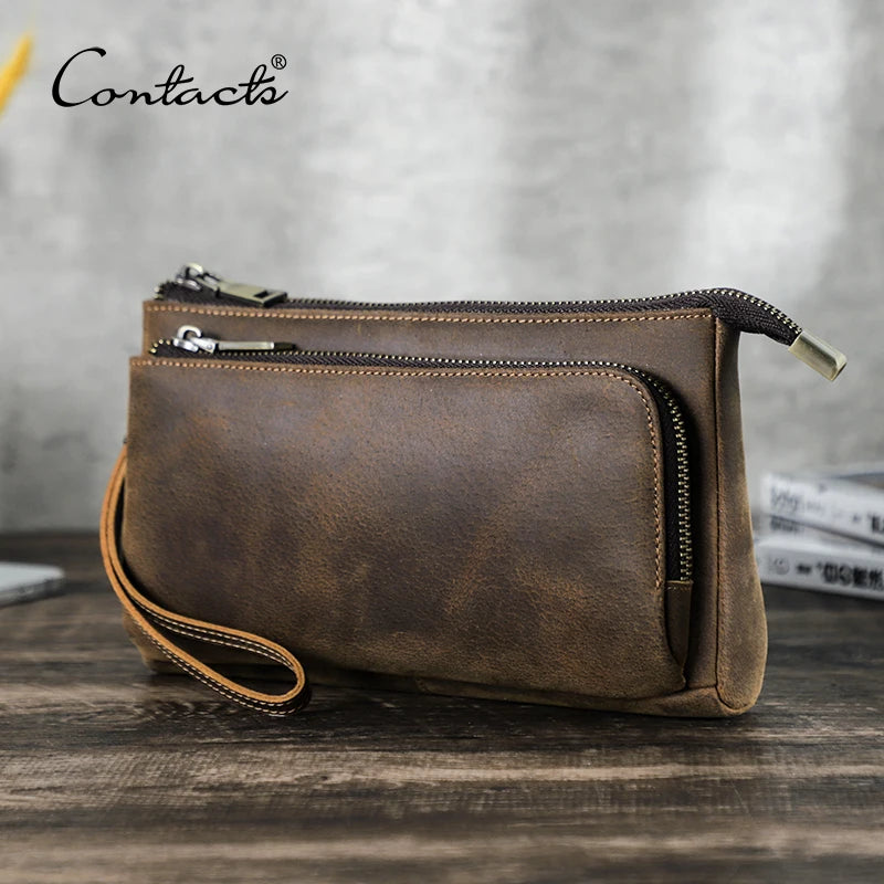 CONTACT'S Genuine Leather Men Clutch