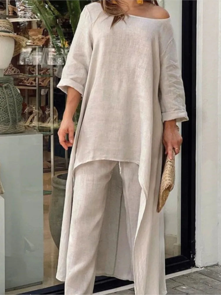 Women's Cotton Linen Long Pants