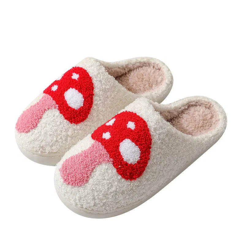 Popular Colorful Rainbow Plush Slippers