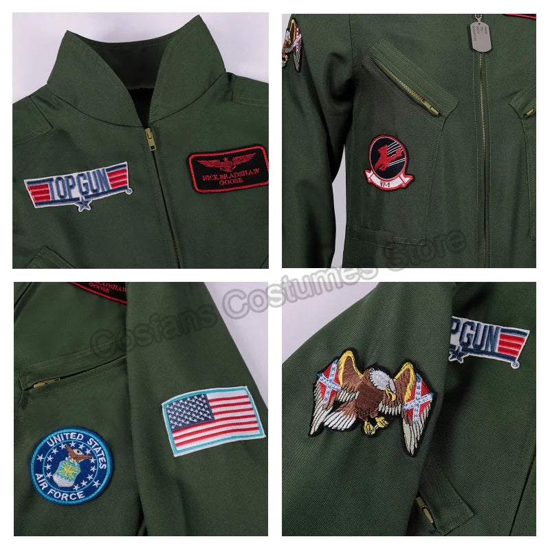 Adult Kids Fighter Pilot Costume