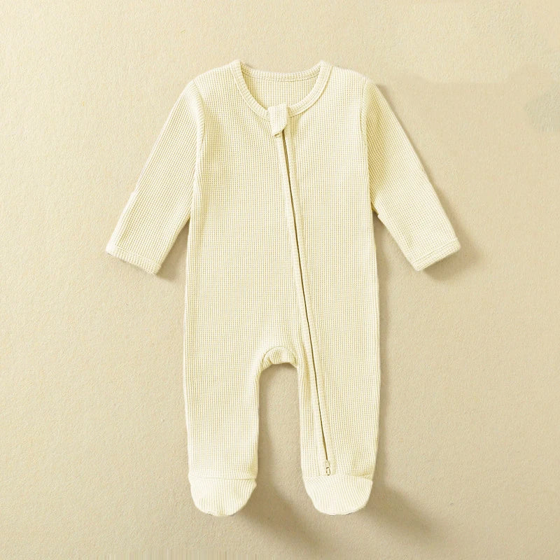 Organic Cotton Baby Rompers Waffle