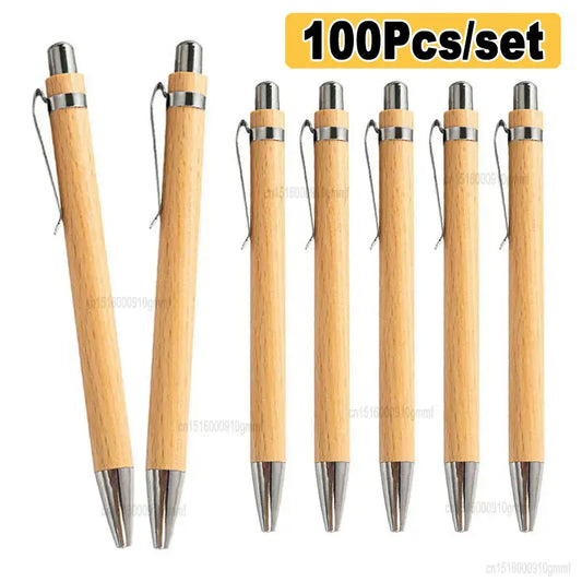 100Pcs Set Bamboo Wood