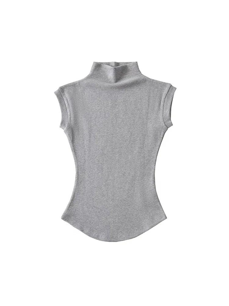 Women Summer Sexy Turtleneck Sleeveless