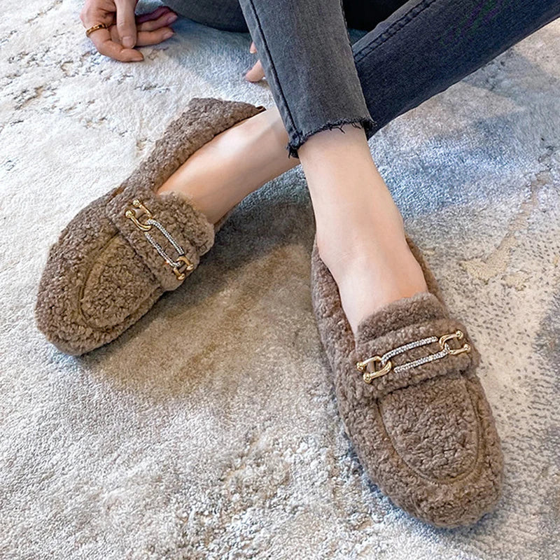 Luxury Sheep Fur Lined Loafers