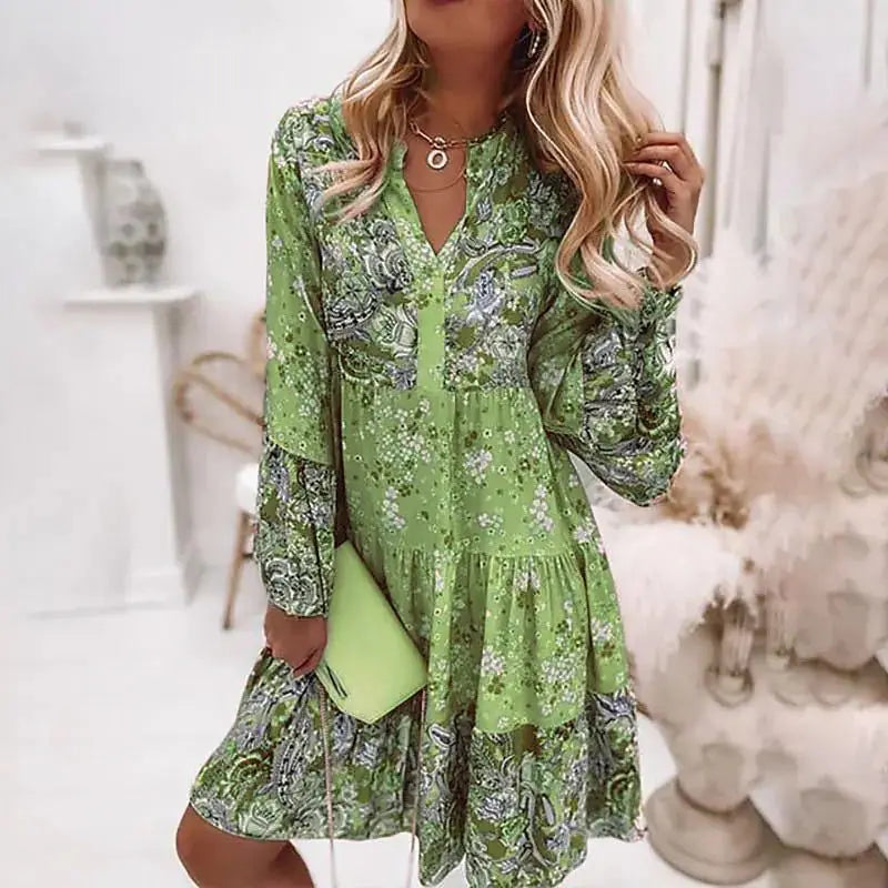 Casual Floral Print Dresses For