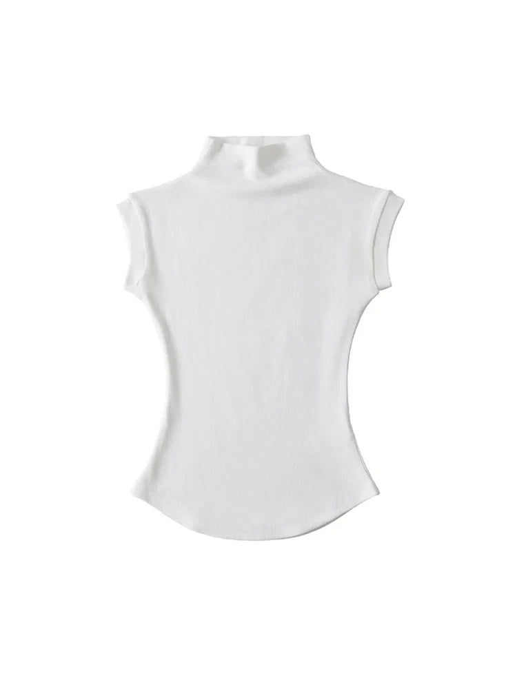 Women Summer Sexy Turtleneck Sleeveless