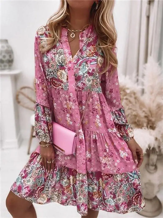 Casual Floral Print Dresses For