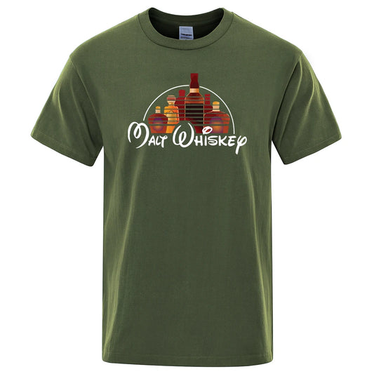 Malt Whiskey Printed T-Shirt Funny