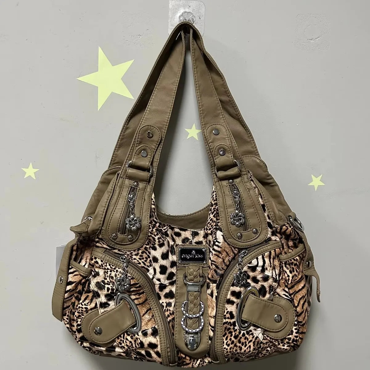 Angelkiss Women Handbags Leopard Bag