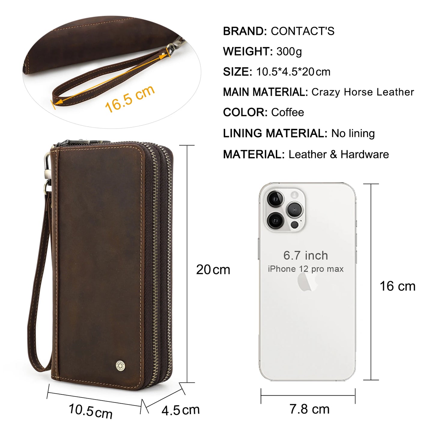 Contact'S Genuine Leather Men's Wallet