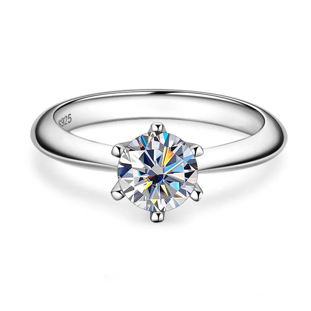 GRA Certified Moissanite Ring VVS1 Lab