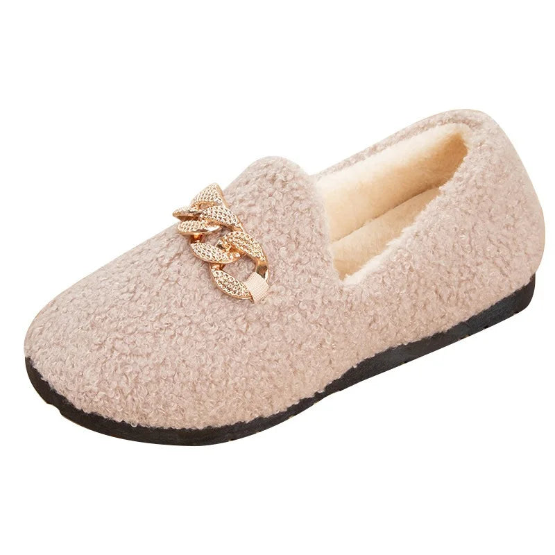 Womens Slippers Warm Short Plush