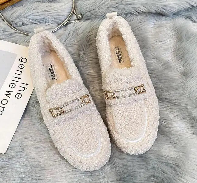 Luxury Sheep Fur Lined Loafers