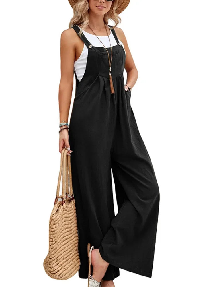 Women Loose Fit Fashion Overalls