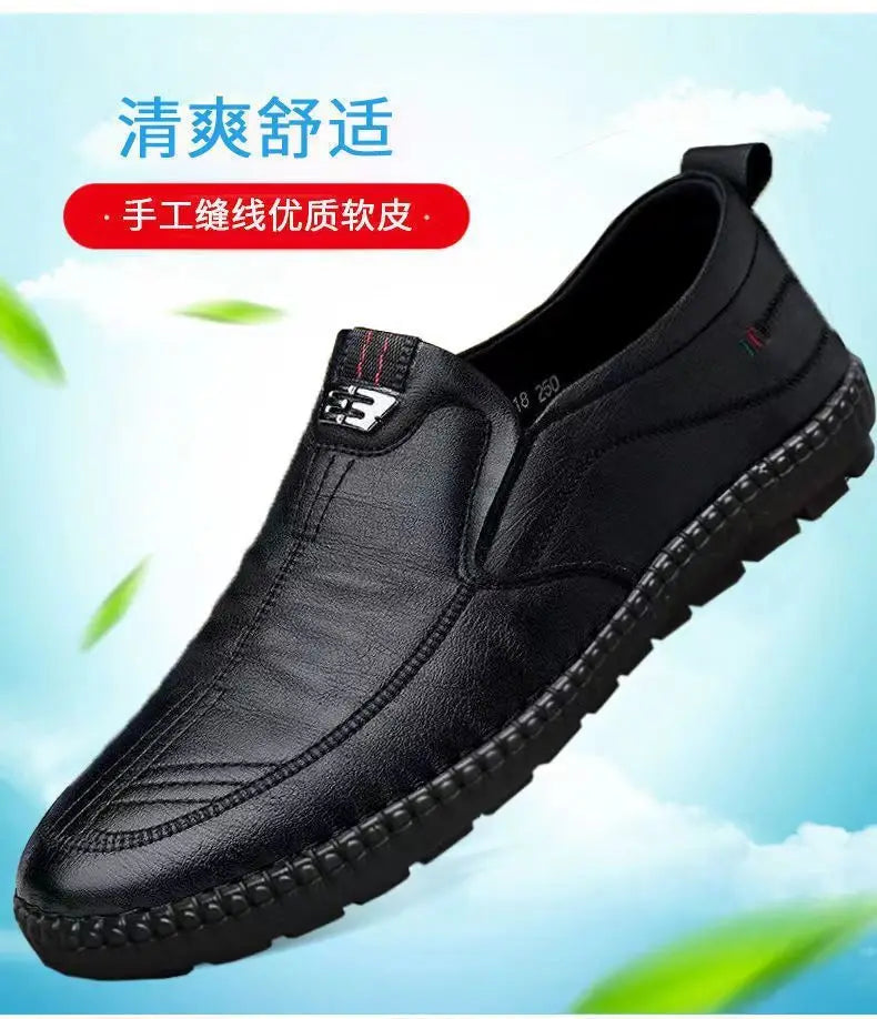 Mens Leather Loafers Non Slip