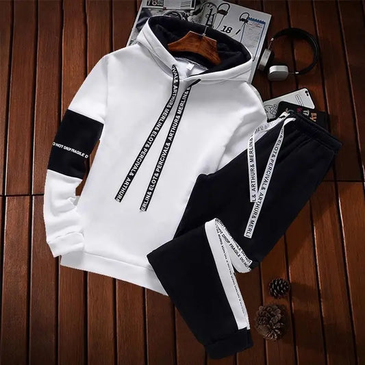 Winter Hoodie Sets Men Tracksuit