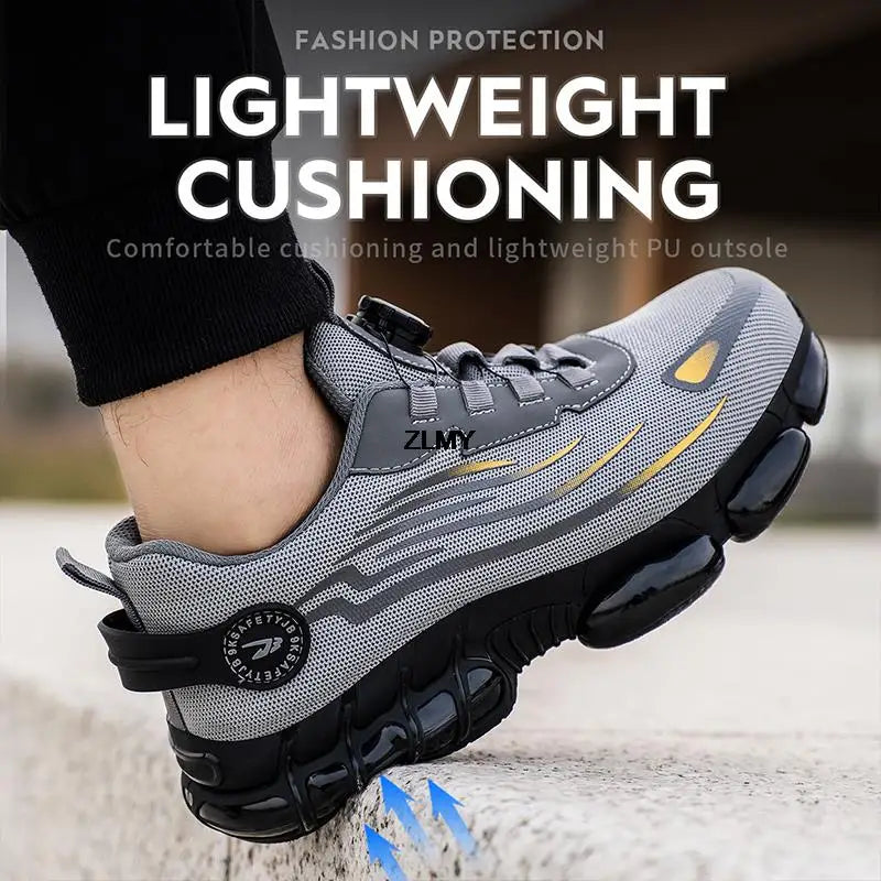 Rotary Button Safety Shoes Men