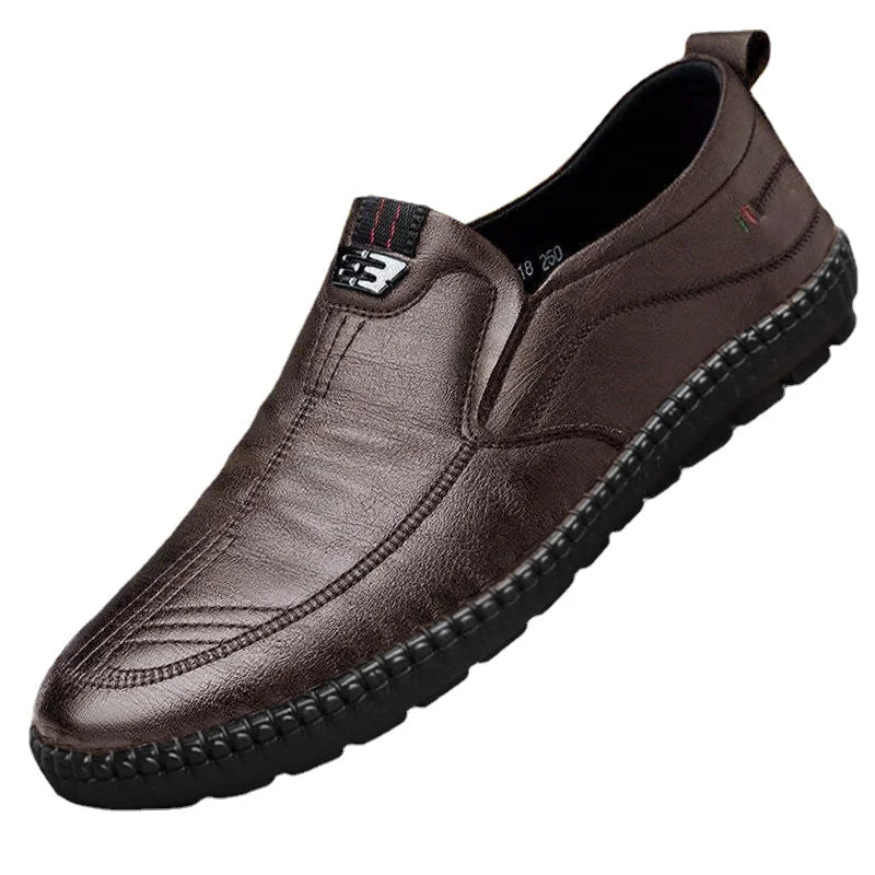 Mens Leather Loafers Non Slip