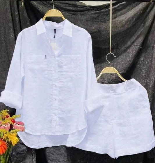 Fashion White Long Sleeve Shirt