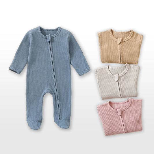 Organic Cotton Baby Rompers Waffle