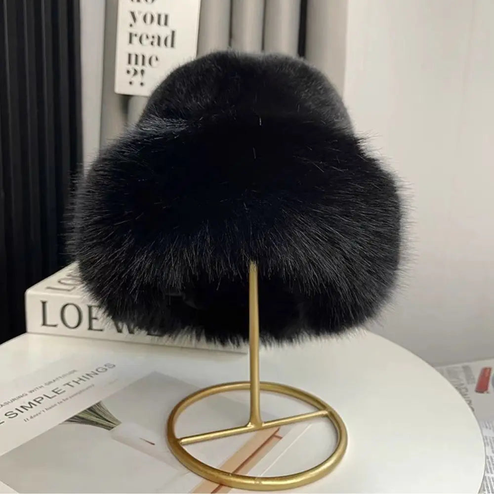 Fluffy Fur Fisherman Hat For