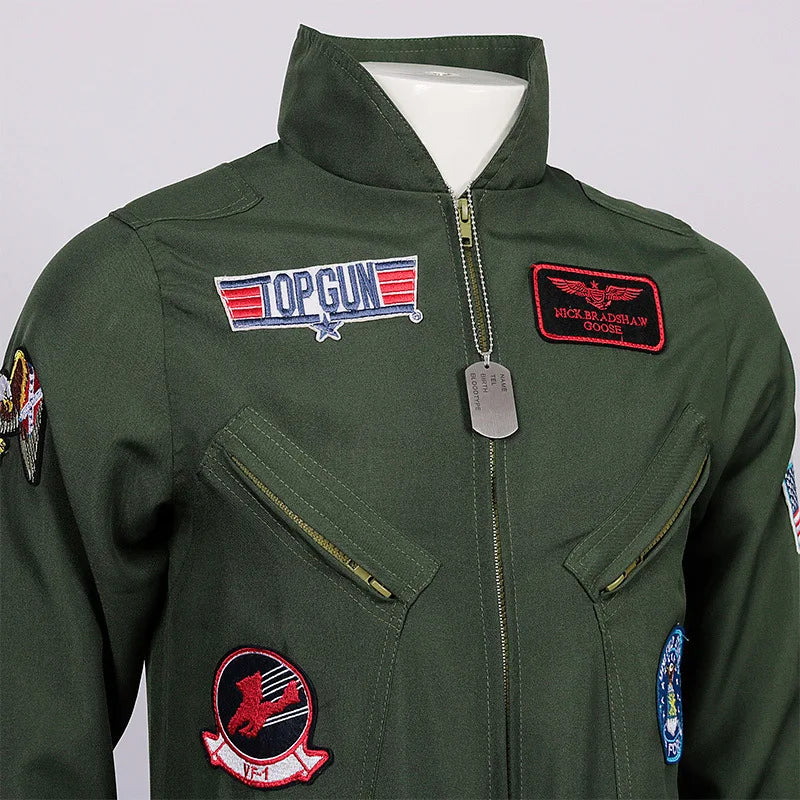 Adult Kids Fighter Pilot Costume