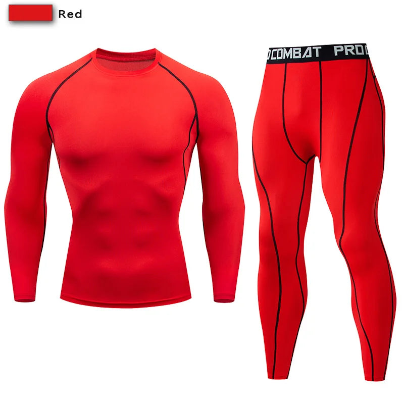 2pcs Men's Compression Sportswear Suit