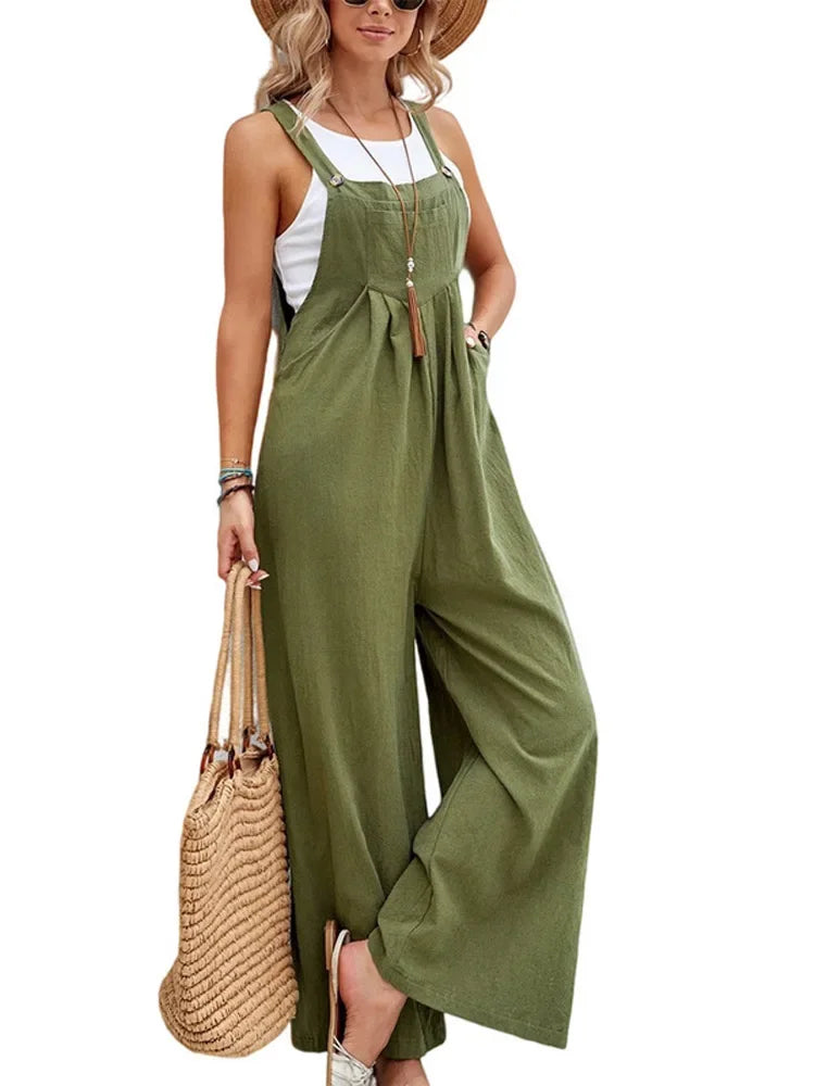 Women Loose Fit Fashion Overalls