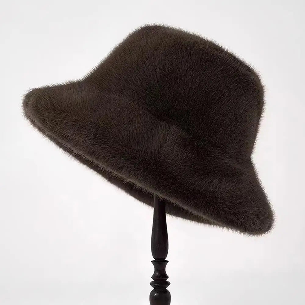 Fluffy Fur Fisherman Hat For