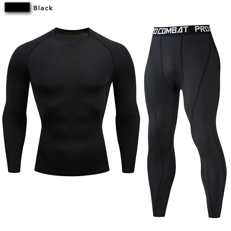 2pcs Men's Compression Sportswear Suit