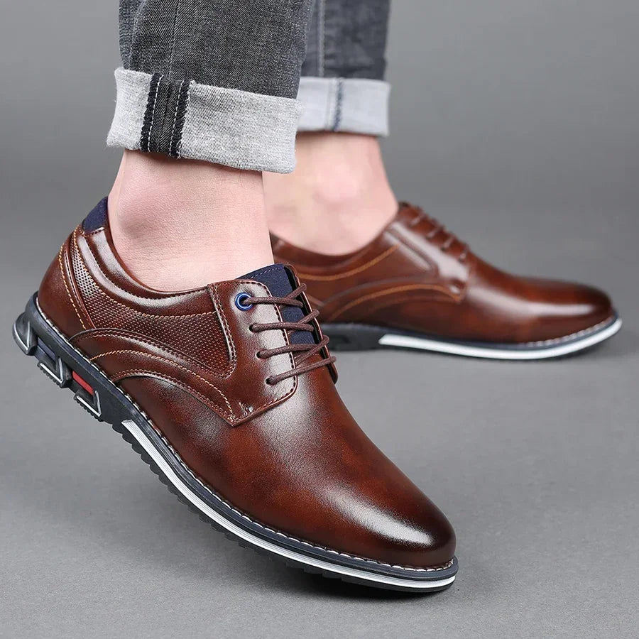 Retro Men Shoes Business Brand