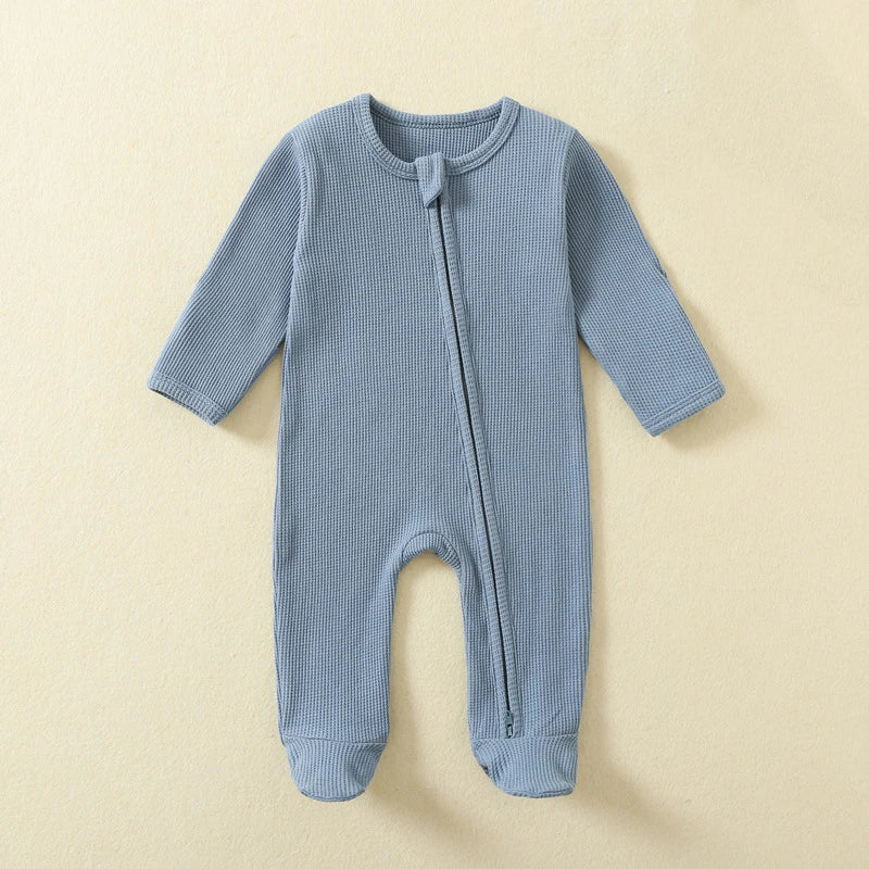 Organic Cotton Baby Rompers Waffle