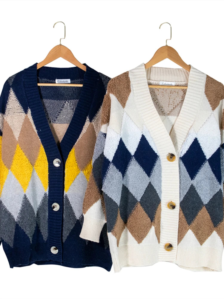 Colorfaith 2022 Plaid Chic Cardigans